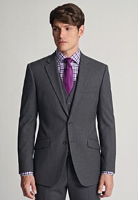 Tailored Fit Aldwych Mid Grey Washable Suit - Vest Optional