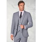 Tailored Fit Anderson Blue Puppytooth Cotton Linen Suit - Vest Optional