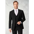 Tailored Fit Avalino Black Suit - Vest Optional