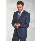 Tailored Fit Clifford Navy Donegal Wool Suit - Vest Optional