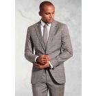 Tailored Fit Coltrane Chestnut Brown POW Check British Pure New Wool Suit - Vest Optional