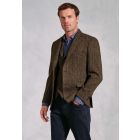 Tailored Fit Dumfries Brown Herringbone Harris Tweed® Jacket and Vest