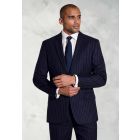 Regular Fit Epsom Navy Pinstripe Wool Suit