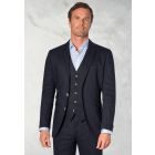 Tailored Fit Gower Navy Linen Blend Suit - Vest Optional