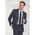 Tailored Fit Haincliffe Blue Check Wool Suit - Vest Optional