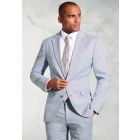 Tailored Fit Hardy Blue Textured Occasion Suit - Vest Optional