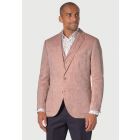 Tailored Fit Leeds Dusky Rose Linen Jacket - Matching Waistcoat Optional
