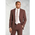 Tailored Fit Oliver Rust Melange Wool Blend Suit - Waistcoat Optional