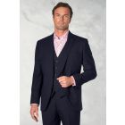 Tailored Fit Wells Navy Wool Blend Suit - Waistcoat Optional