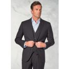 Tailored Fit Wells Charcoal Wool Blend Suit - Waistcoat Optional