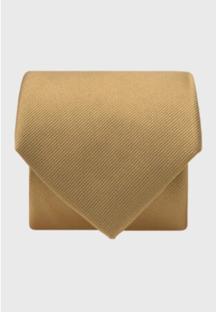Gold Twill Pure Silk Tie