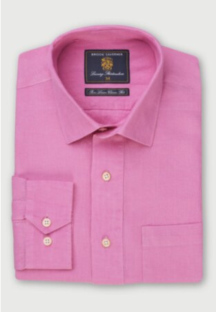 Regular Fit Rose Linen Popover Shirt