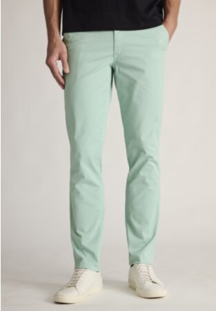 Tailored Fit Addingham Mint Garment Dyed Stretch Cotton Pants