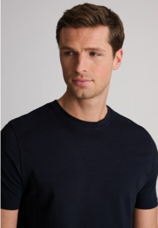 Hawkes Dark Navy Pure Cotton Jersey T-Shirt