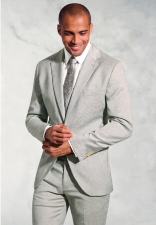 Tailored Fit Hardy Green Textured Occasion Suit