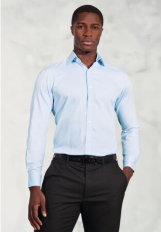 Regular Fit Sky Blue Royal Oxford Double Cuff Cotton Shirt