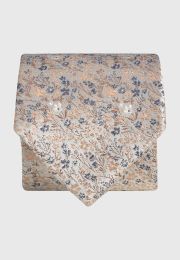 Peach Ditsy Floral Pure Silk Jacquard Tie