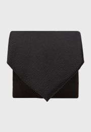 Black Twill Pure Silk Tie
