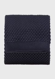 Navy Knitted Tie