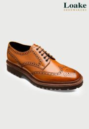 Loake Perseus Tan Leather Brogue Shoes