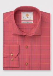 Regular Fit Rouge Tattersall Check Cotton Shirt