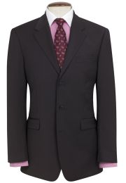 Regular Fit Imola Black Three Button Blend Suit
