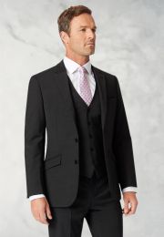 Tailored Fit Avalino Charcoal Suit - Vest Optional