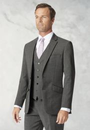 Tailored Fit Avalino Grey Suit  - Vest Optional