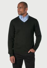 Boston Black V-neck Jumper