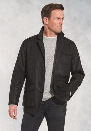 Brooke Black Cotton Carbon Finish Jacket
