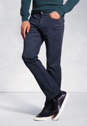 Tailored Fit Brunswick Navy Cotton Stretch Chinos Jean
