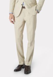 Tailored Fit Constable Natural Linen Blend Suit Pants