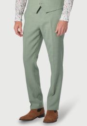 Tailored Fit Constable Sage Linen Blend Suit Pants
