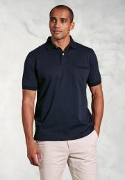 Damon Navy Pure Cotton Jersey Polo Shirt