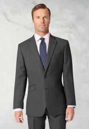 Tailored Fit Dawlish Charcoal Birdseye Wool Suit