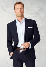 Tailored Fit Dijon Navy Suit - Vest Optional