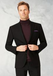 Tailored Fit Dijon Black Suit - Vest Optional