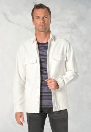 Dwight Off White Pure Cotton Cavalry Twill Overshirt
