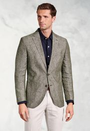 Tailored Fit Eastwood Khaki Pure Linen Jacket