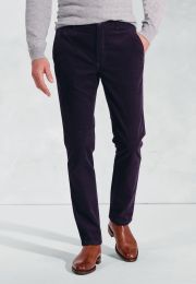 Tailored Fit Finningley Grape Corduroy Pants