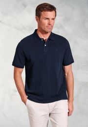 Firth Navy Pure Cotton Pique Polo Shirt