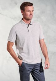 Firth Silver Grey Pure Cotton Pique Polo Shirt