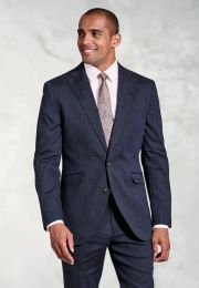 Tailored Fit Grant Navy Linen Blend Suit Jacket
