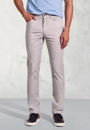 Regular Fit Harrelson Silver Grey Slub Cotton 5 Pocket Pants