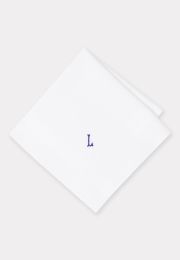 Pure Cotton Initial L Hankies x 3