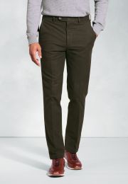 Regular Fit Kerswell Olive Cotton Moleskin Pants