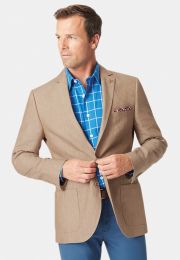 Tailored Fit Leeds Biscuit Linen Jacket