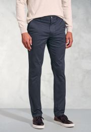 Tailored Fit Leo Navy Cotton Stretch Chinos