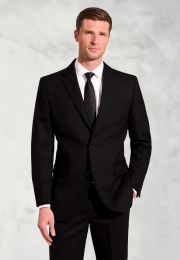 Regular Fit Black Herringbone Pure New Wool Lounge Jacket Jacket