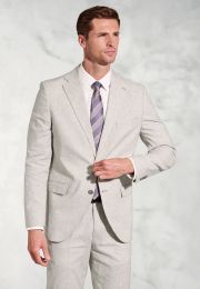 Tailored Fit Newman Silver Grey POW Check Occasion Suit Jacket
